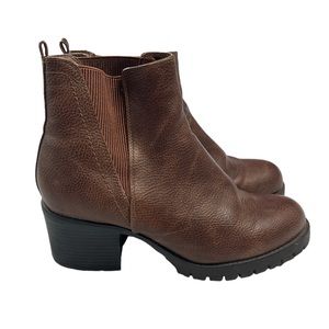 MIA Casual Short Heel Brown Leather Jody Bootie
